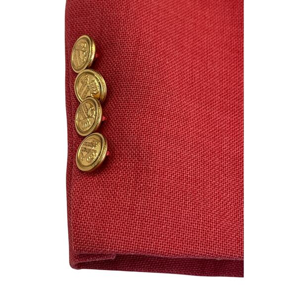 8-15 STANLEY BLACKER Men's Single Breasted Blazer Salmon Size 40R - Picture 6 of 10